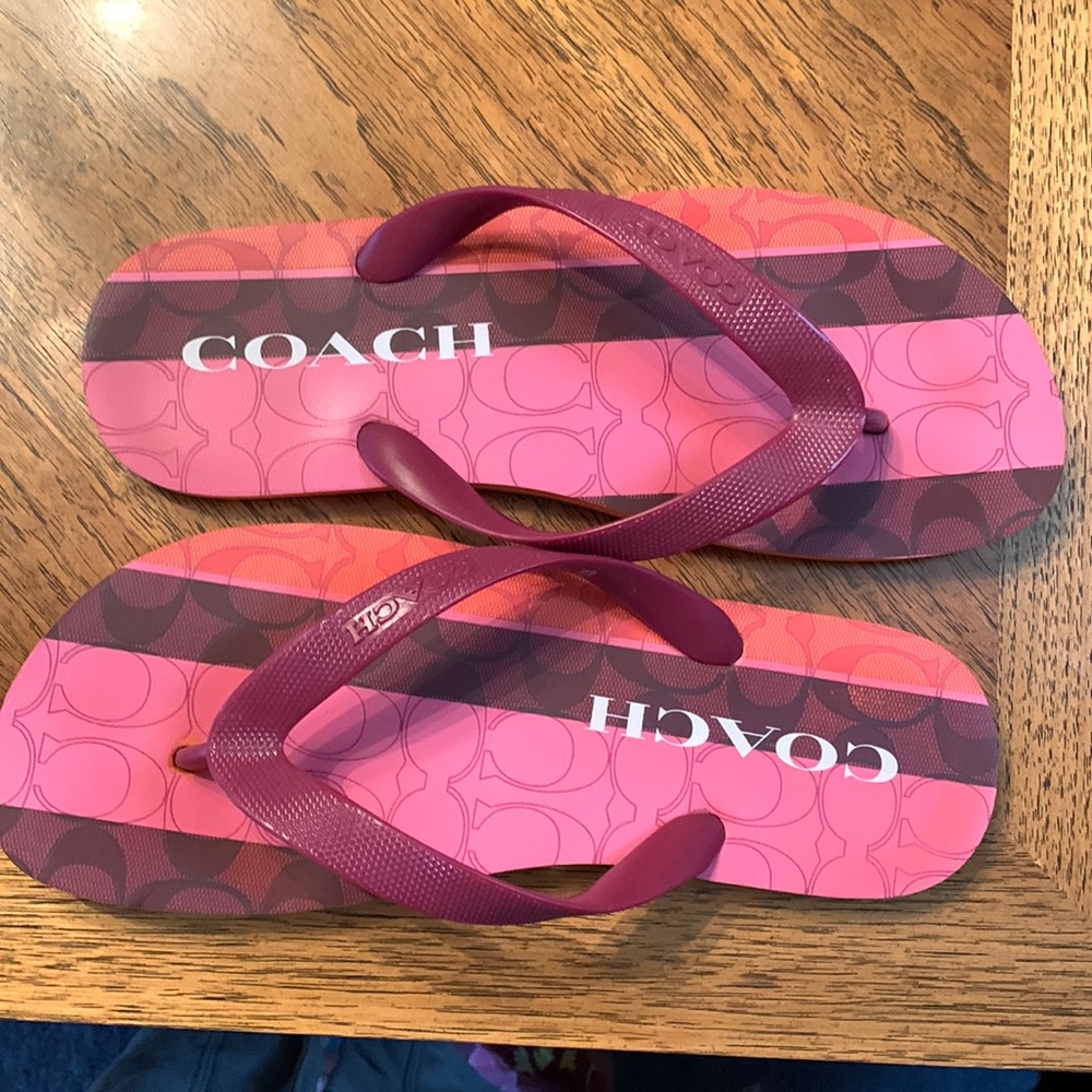 Coach flip flops
